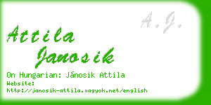attila janosik business card