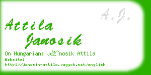 attila janosik business card